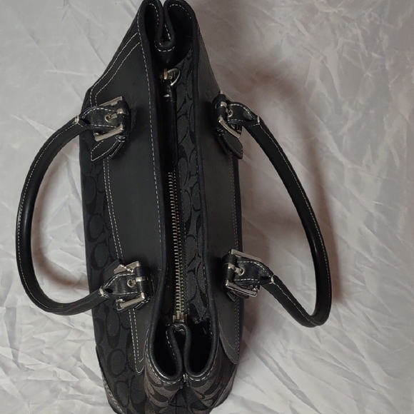Coach Black Monogram Tote Bag - Picture 8 of 11
